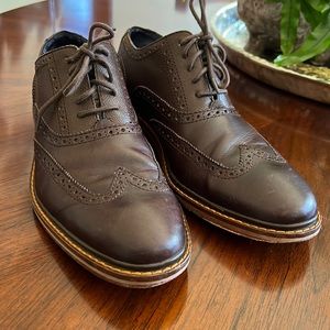 Cole Haan Men Air Colton Brogue Wingtip Dress Oxford Brown Leather Size 10M